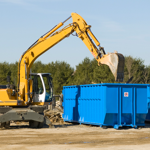 what size residential dumpster rentals are available in Texhoma